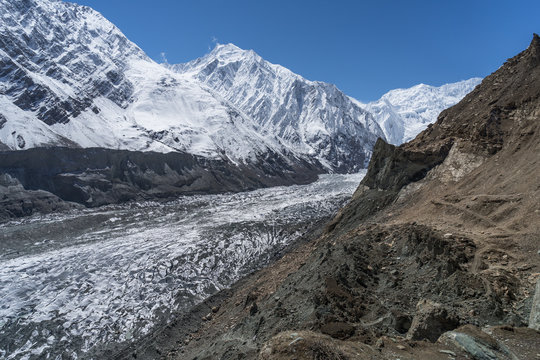 Hopper glacier at Naltar village, Karimabad, Gilgit Baltistan, Pakistan