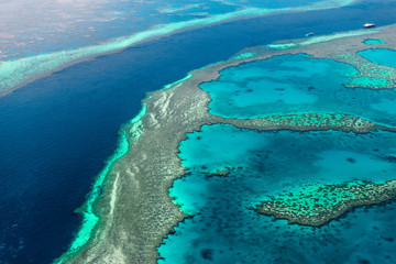 Aerial view of the Great Barrier Reef