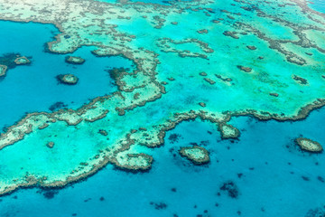 Naklejka na ściany i meble Aerial view of the Great Barrier Reef