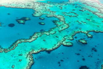Aerial view of the Great Barrier Reef