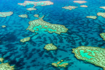 Aerial view of the Great Barrier Reef