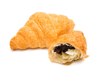 Croissant with chocolate