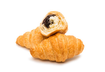 Croissant with chocolate