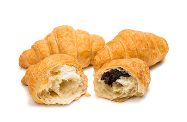 Croissant with chocolate