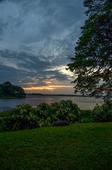 Fototapeta na wymiar sunset in Tissa lake,Tissamaharama,Sri Lanka