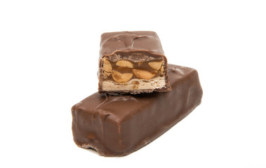 Chocolate bar with nuts