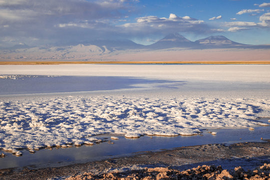Laguna Tebinquinche landscape in San Pedro de Atacama, Chile