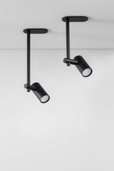Hanging black lamps
