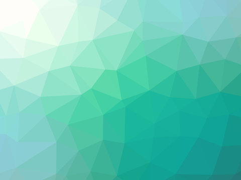 Green teal gradient abstract polygonal triangular background