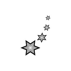 Pictogram stars favorite icon. Black icon on white background.
