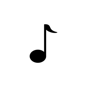 Pictogram music notes icon. Black icon on white background.