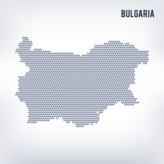 Obraz premium Vector hexagon map of Bulgaria on a gray background
