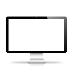 Monitor stacjonarny na białym tle