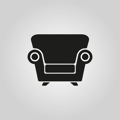 Fototapeta premium Couch icon. Sofa, divan, settee, furniture, interior symbol. Flat design. Stock - Vector illustration