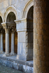 Columns and archs of the monastery of Elne