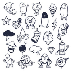 Doodle Graffiti Monsters Set