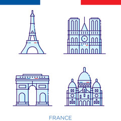 Sights of France, icons