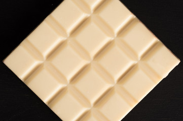 Top view of a white chocolate bar