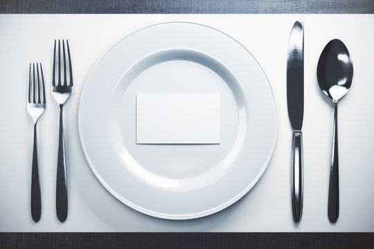 Dinnerwear with white card