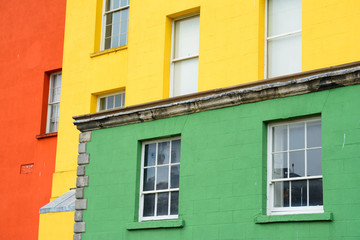 Fototapeta na wymiar colorful facade close up