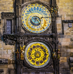 Obraz premium The Prague Astronomical Clock closeup