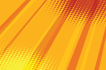 Red yellow halftone raster effect pop art background