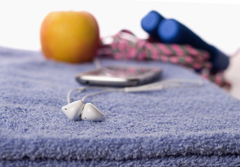 Headphones and sport equipment