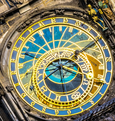 Fototapeta na wymiar The Prague Astronomical Clock closeup