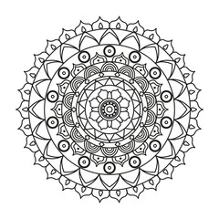 Lovely mandala for adult coloring books
