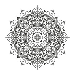 Lovely mandala for adult coloring books