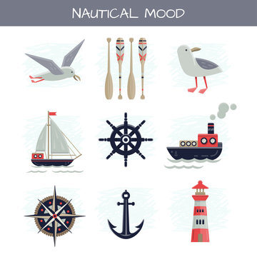 Set of Nautical Vector Pictures