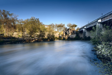 River, Tevere, Island, Tiberina, Bridge, Rotto, Broken, Palatino, Rome, Lazio, Italy, Europe