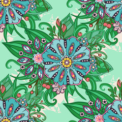 Flower seamless pattern