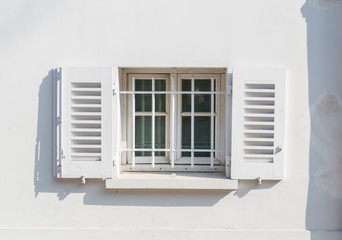 White window on white wall