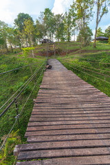 Suspension bridge at Pompee viewpoint