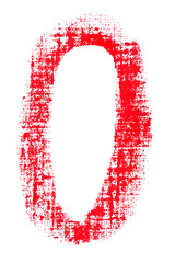 uppercase lipstick alphabet - capital number 0