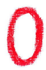 uppercase lipstick alphabet - capital letter O