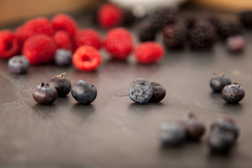 Raspberry, Blackberry and Blueberry