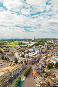 Aerial view of the Dutch city Arnhem