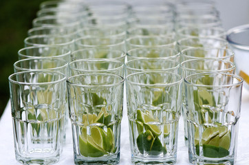 Queue ordered a cocktail with kiwi clove.