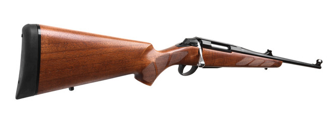 Gun rifle isolated on white