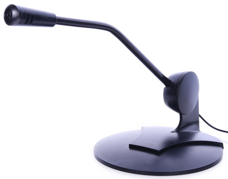 Microphone For The Computer On A White Background