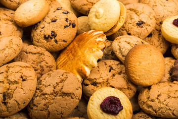 Lots of cookies and biscuits background