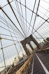 Obraz premium Brooklyn Skyline from Brooklyn Bridge
