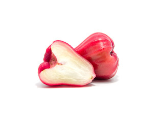Rose Apple on white background.