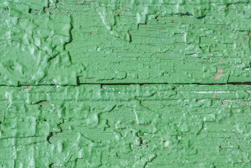 chipped paint on the door of the old boards, texture background