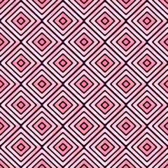 Seamless pink geometric pattern. Watercolor vector tribal texture. Vintage ethnic striped background. 