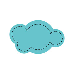 colorful silhouette of cloud in cumulus shaped dotted vector illustration