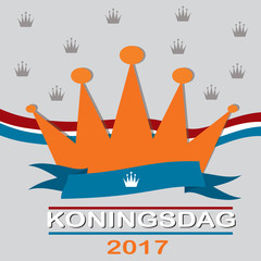 Koningsdag kings day vector