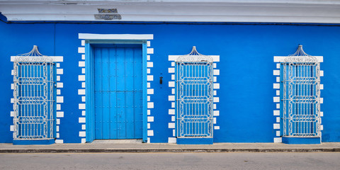 Typical colonial Cuban architecture in Sancti Spiritus